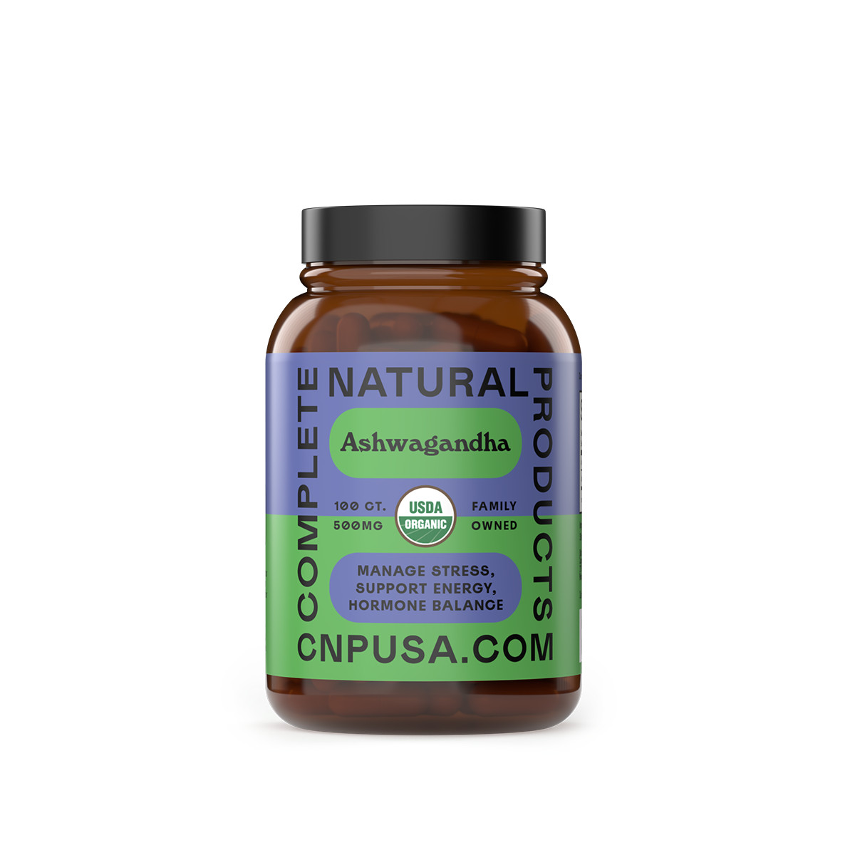 Organic Ashwagandha Capsules – 100 Capsules 500mg Pure Ashwagandha Supplement