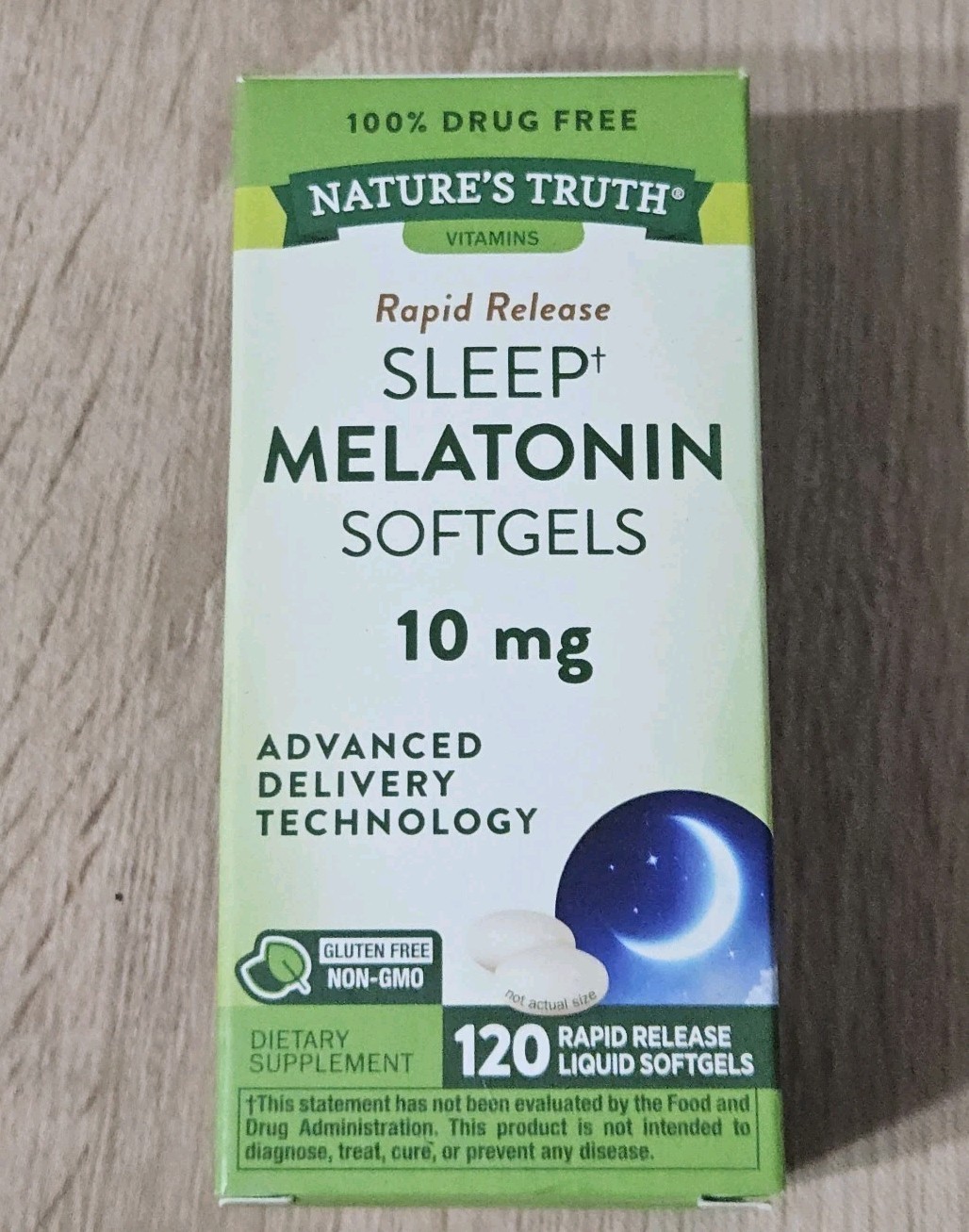 Nature’s Truth Melatonin 10mg | Rapid Release Liquid Softgels | 120 Count |