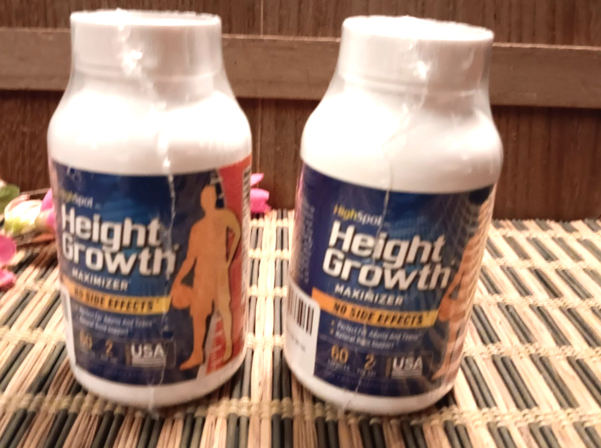 2 Bottles  Hightspot HEIGHT GROWTH MAXIMIZER  Calcium, Vitamin D3 Zinc 8/2026