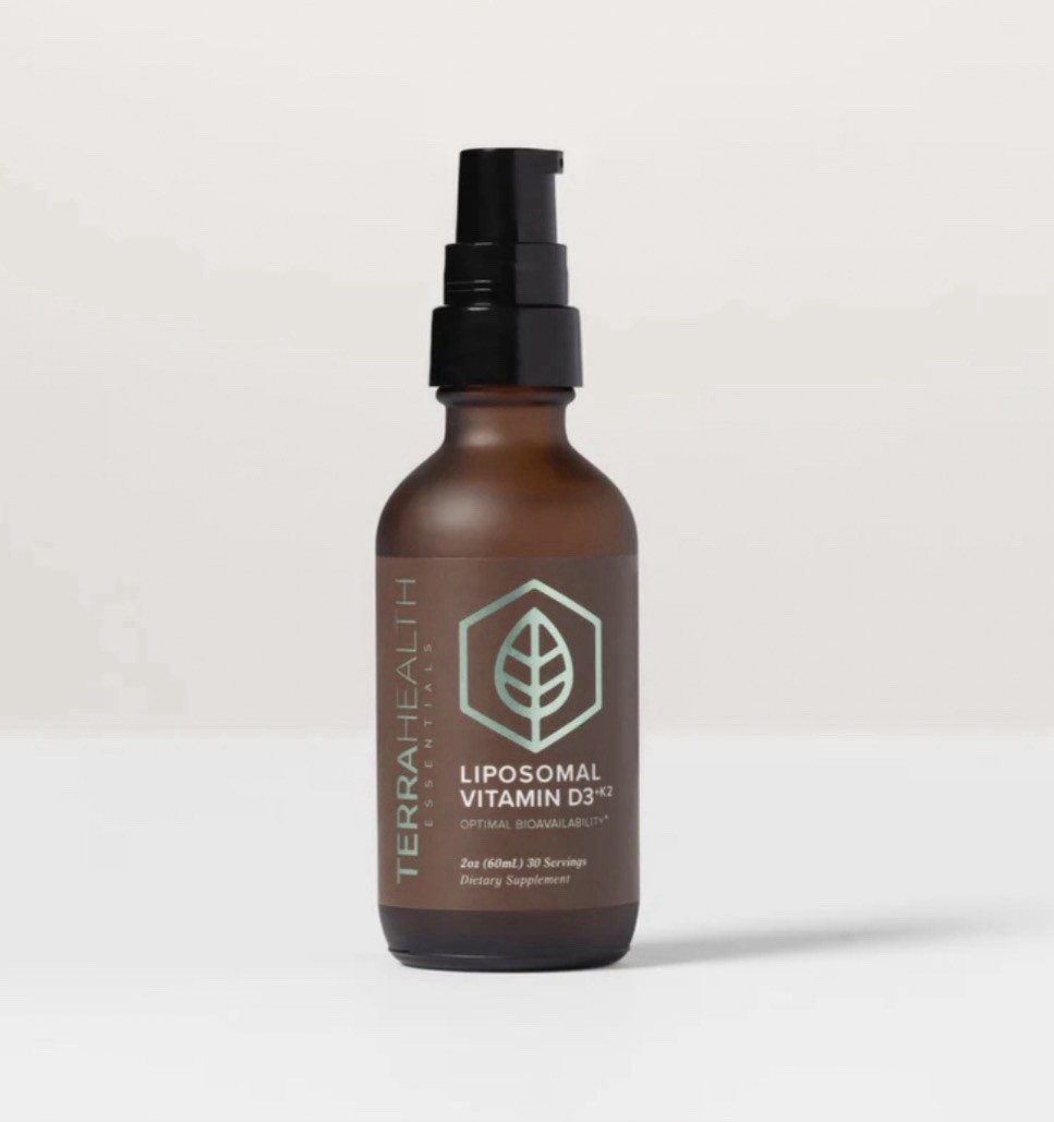 Terra Health Liposomal Vitamin D3 + K2 Optimal Bioavailability Liquid 2 Fl Oz