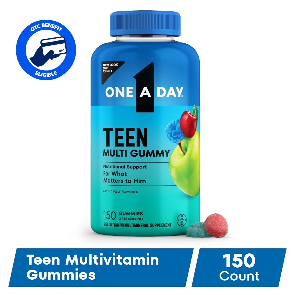 One A Day Teen Boys Multivitamin Gummies 150 Count