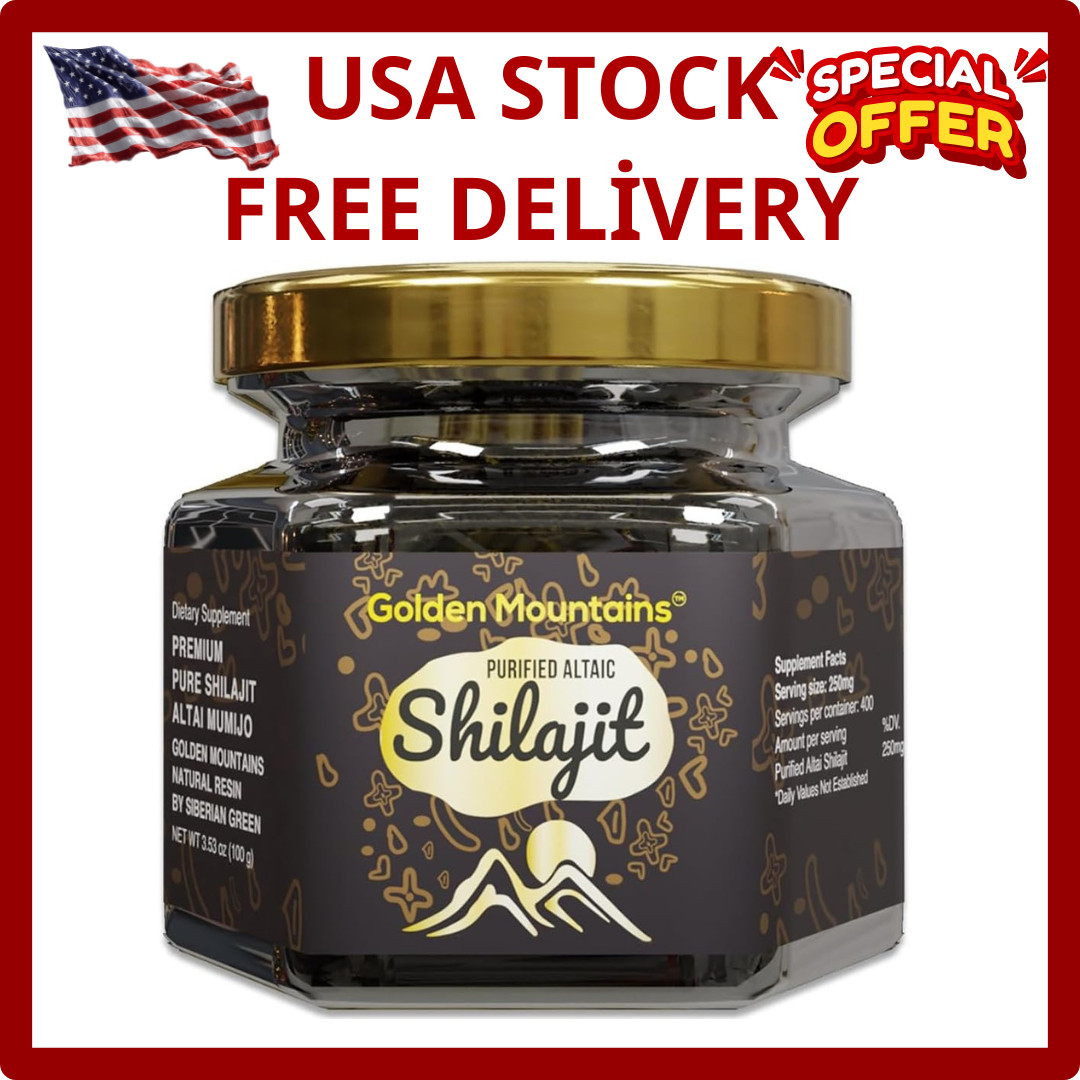 Pure Authentic Siberian Altai Golden Mountains Shilajit Resin 100g … Fast Ship