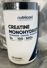 Nutricost Pure Creatine Monohydrate 500 Gram Powder: 1 Pound NEW