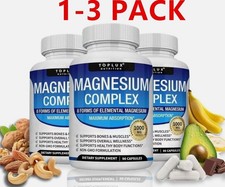 3Pack Toplux Magnesium Complex 300 Softgels | 8-in-1 Magnesium Supplement