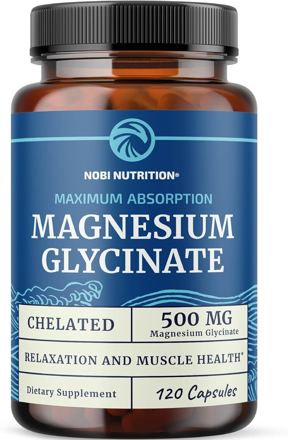 Nobi Magnesium Citrate Complex 500 MG High Absorption Formula Relaxation, 120 ct