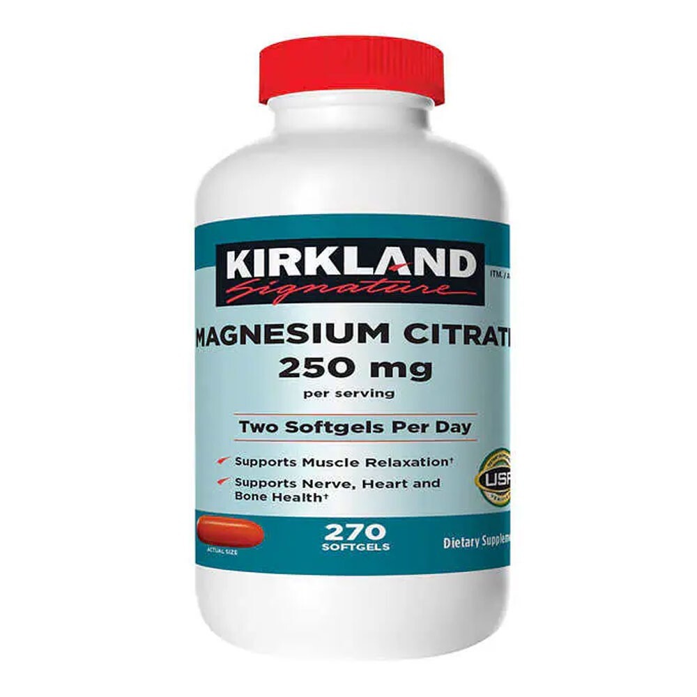 Kirkland Signature Magnesium Citrate 250mg, 270 Softgels Exp: 06/2028