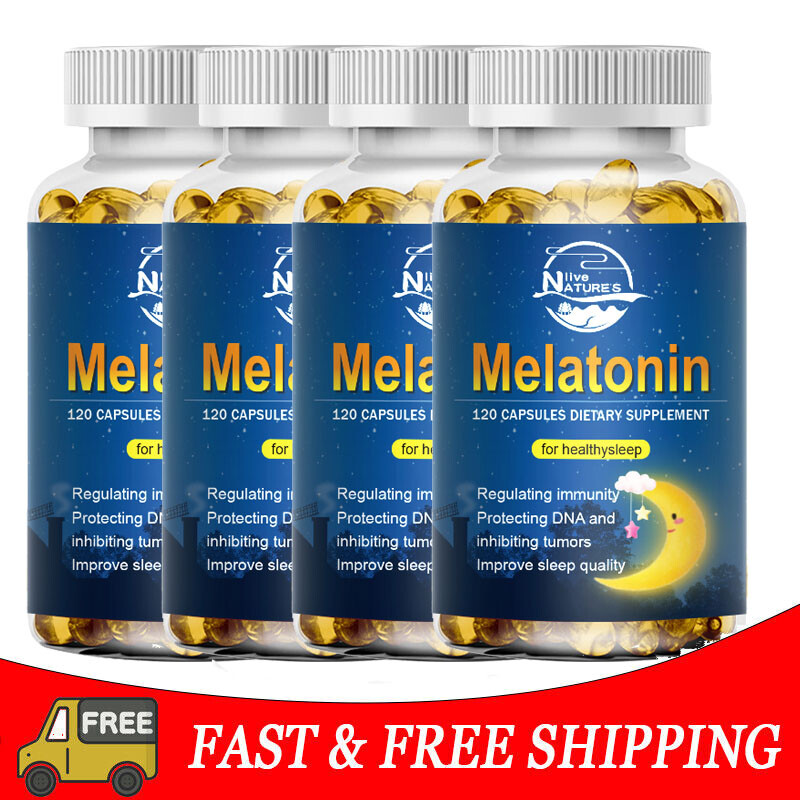 NL Melatonin 10mg, 120/240/480 Capsules – 10mg Per Serving, Non-GMO, Gluten Free
