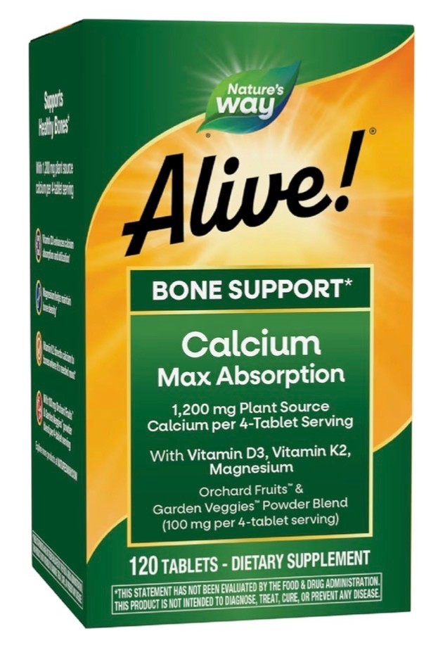Nature’s Way Alive! Calcium Bone Formula 120 Tablet Exp 05/31/2027 FREE SHIPPING