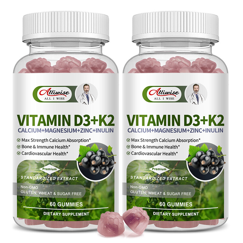 Vitamin D3 K2 Gummies – 10,000 IU of D3 MK7 – Support Heart & Calcium Absorption