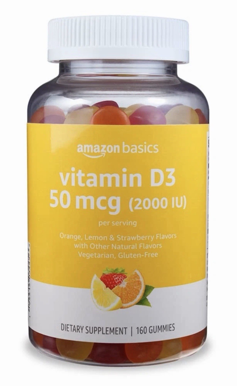 Amazon Basics Vitamin D3 2000 IU Gummies 160 Count EXP 05/2027-  Sealed