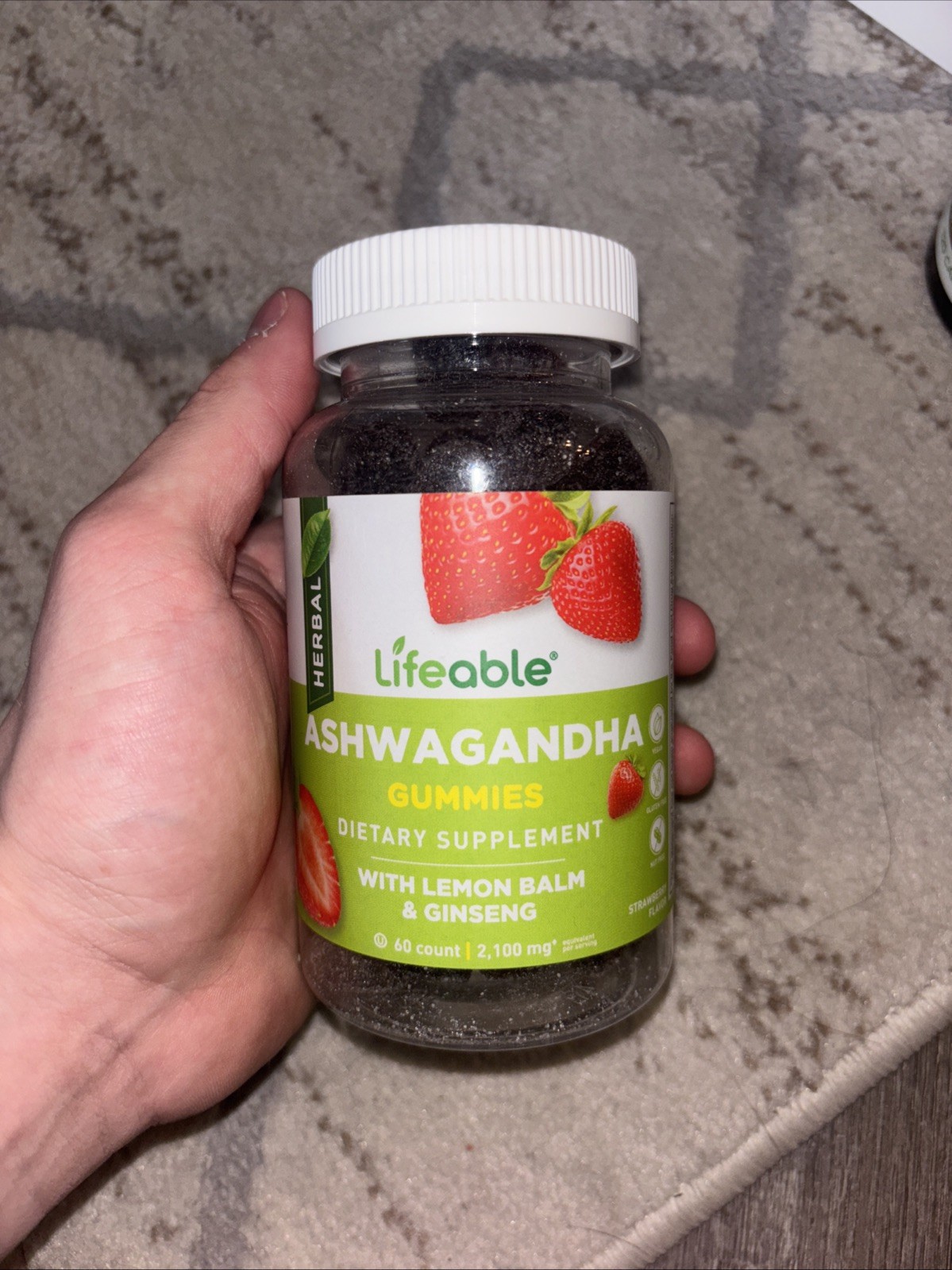 Ashwagandha Gummies with Ginseng & Lemon Balm – Mood, Calm & Stress Support Ashw
