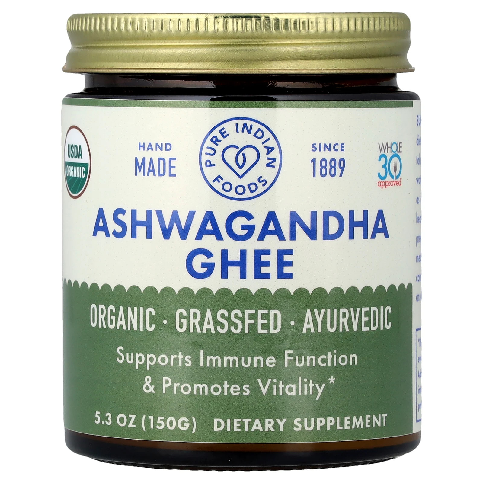 Organic Ashwagandha Ghee, 5.3 oz (150 g)