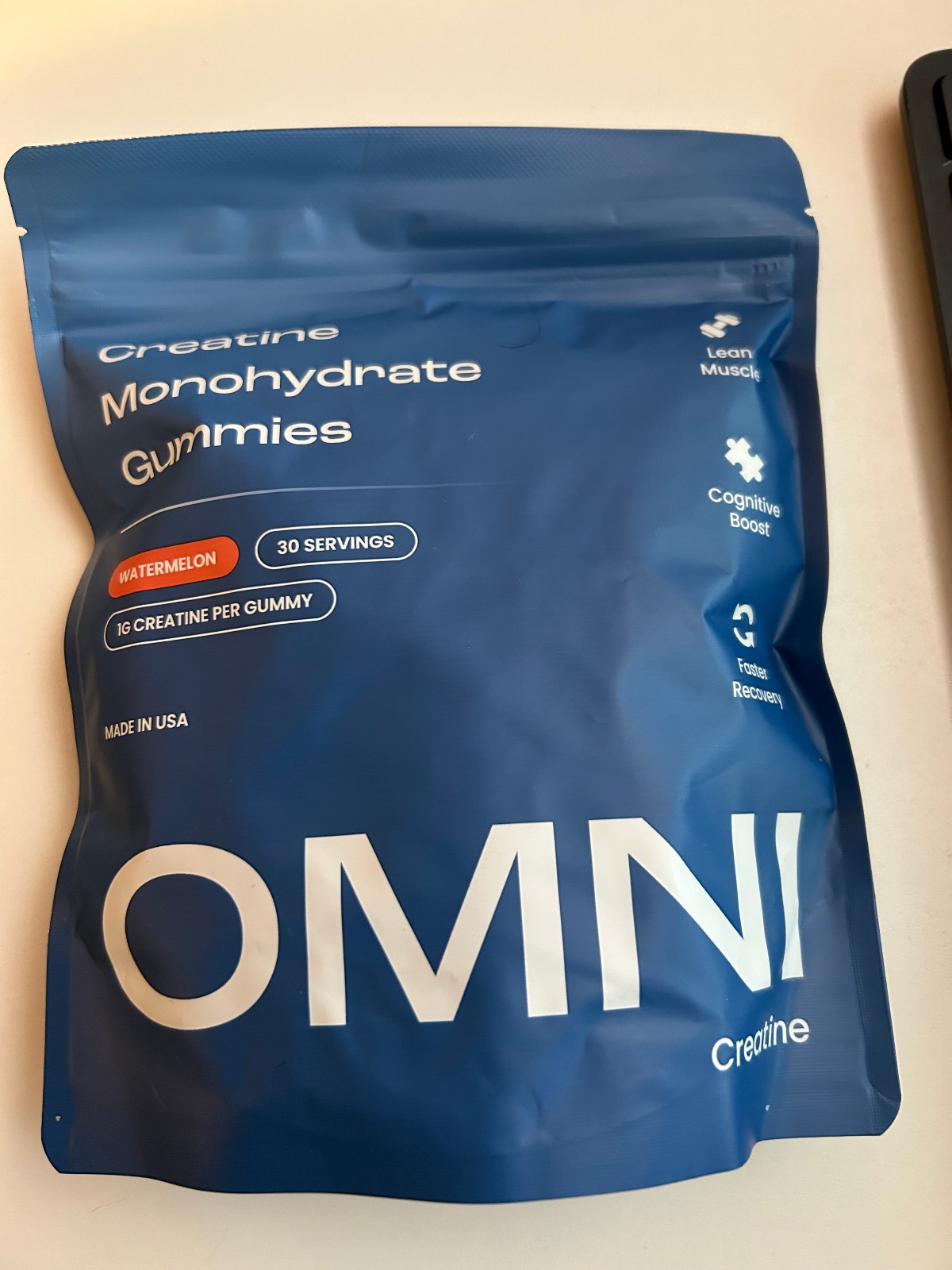 NEW Omni Creatine Monohydrate Gummies Watermelon FIVE 16oz Bags 8/11/2027 SEALED