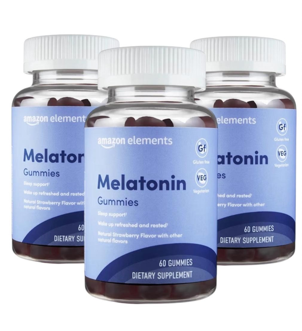 Amazon Melatonin 10Mg Gummies, Supports Restful Sleep, Strawberry, 60 Ct, 3 Pack
