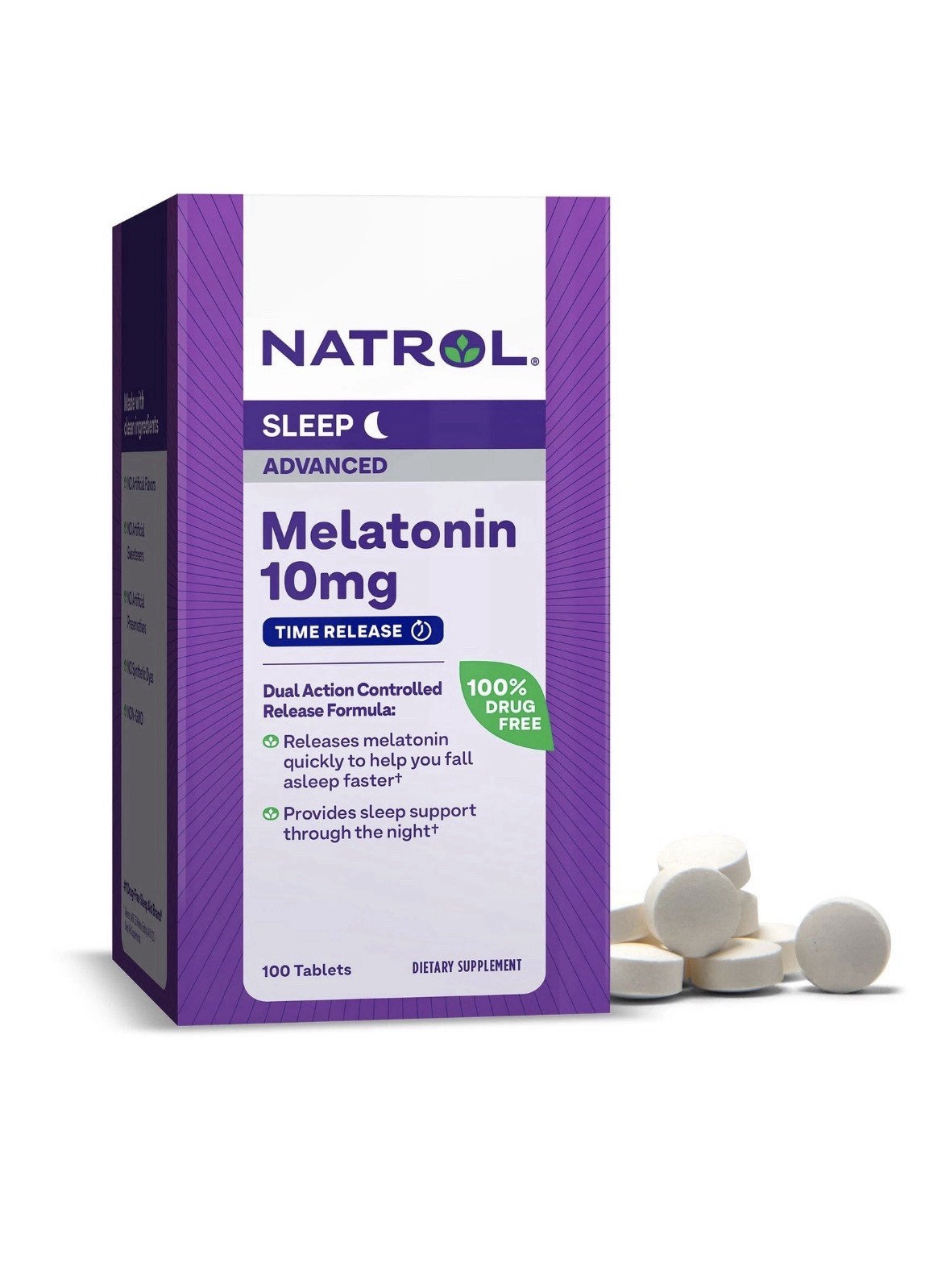 Natrol Melatonin 10mg Tablets Advanced Sleep Dietary Supplement Exp 7/26