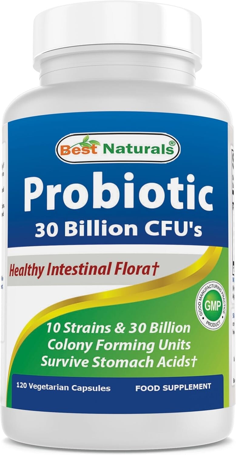 Best Naturals Probiotic 10 Strains & 30 Billion CFU, 120 Veggie Capsules