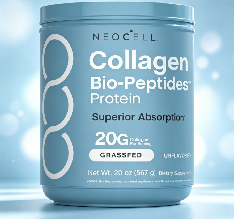 NeoCell Collagen Bio-Peptides Powder 20 Oz, Unflavored Grassfed Protein
