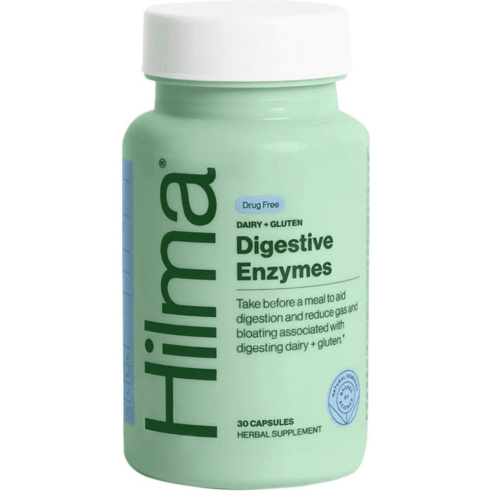 Hilma Digestive Enzymes for Women Bloating Relief w/ Turmeric 30 Caps 8/26
