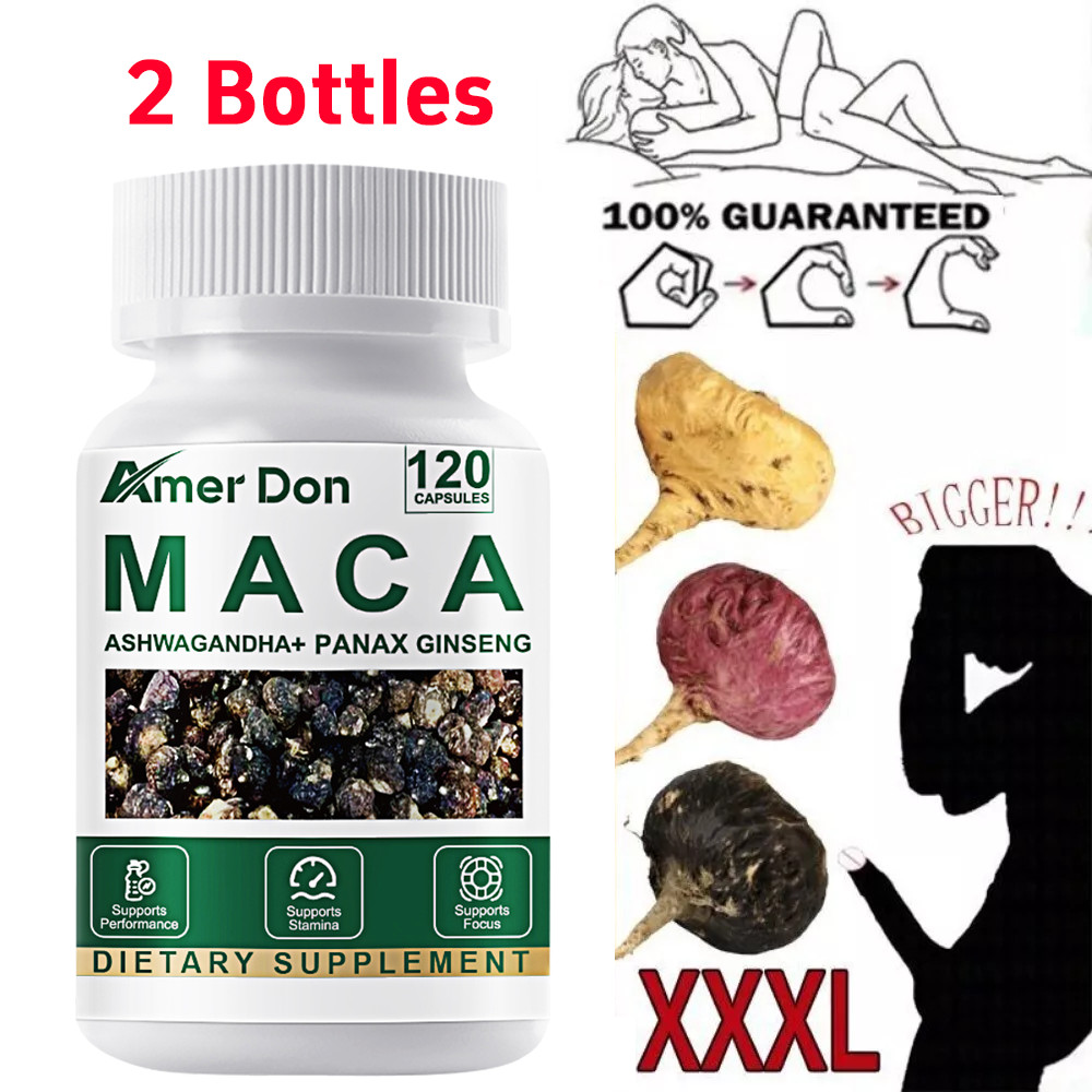Organic Maca Root 240 Capsules 10000mg, Peruvian Maca Extract for Men & Women