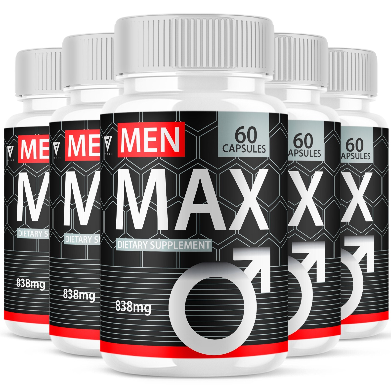 (5 Pack) Men Max Capsules, MenMax Advanced Performance Pills (300 Capsules)
