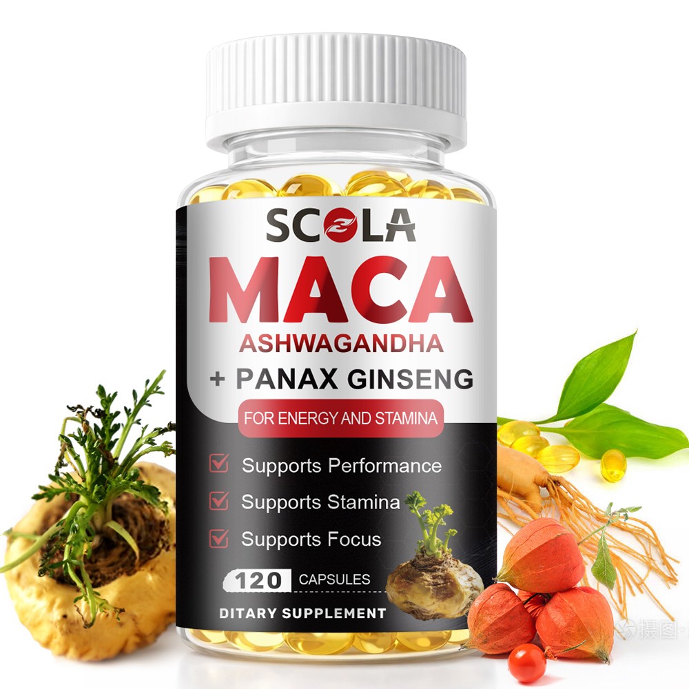 Organic Maca Root + Panax Ginseng 12000mg, Peruvian Maca Extract for Men Women