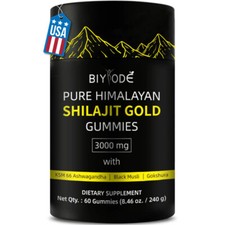 Himalayan Shilajit GOLD Gummies 3000 mg Fulvic Acid for Energy Boost Immune Men