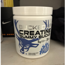 Bucked Up Creatine Gummies 5g Dose Blue Raz Flavor 20 Count Naturally Flavored