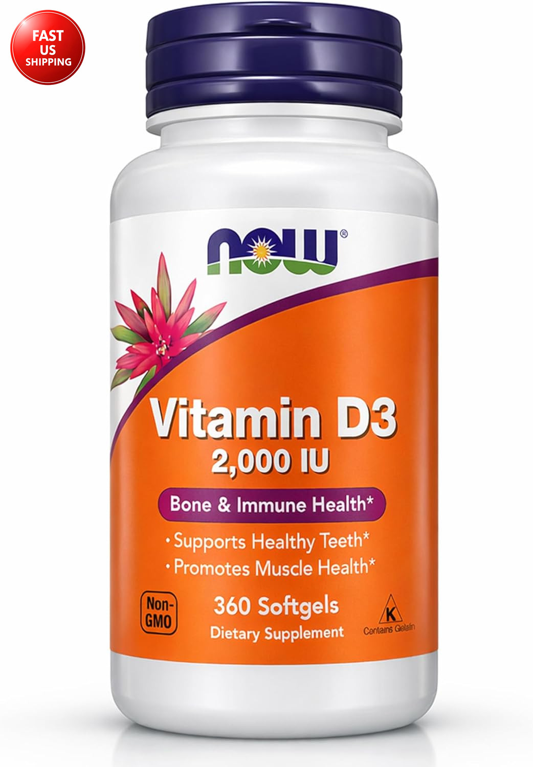 – Vitamin D-3 2000 IU High Potency, Structural Support* 360 Softgels