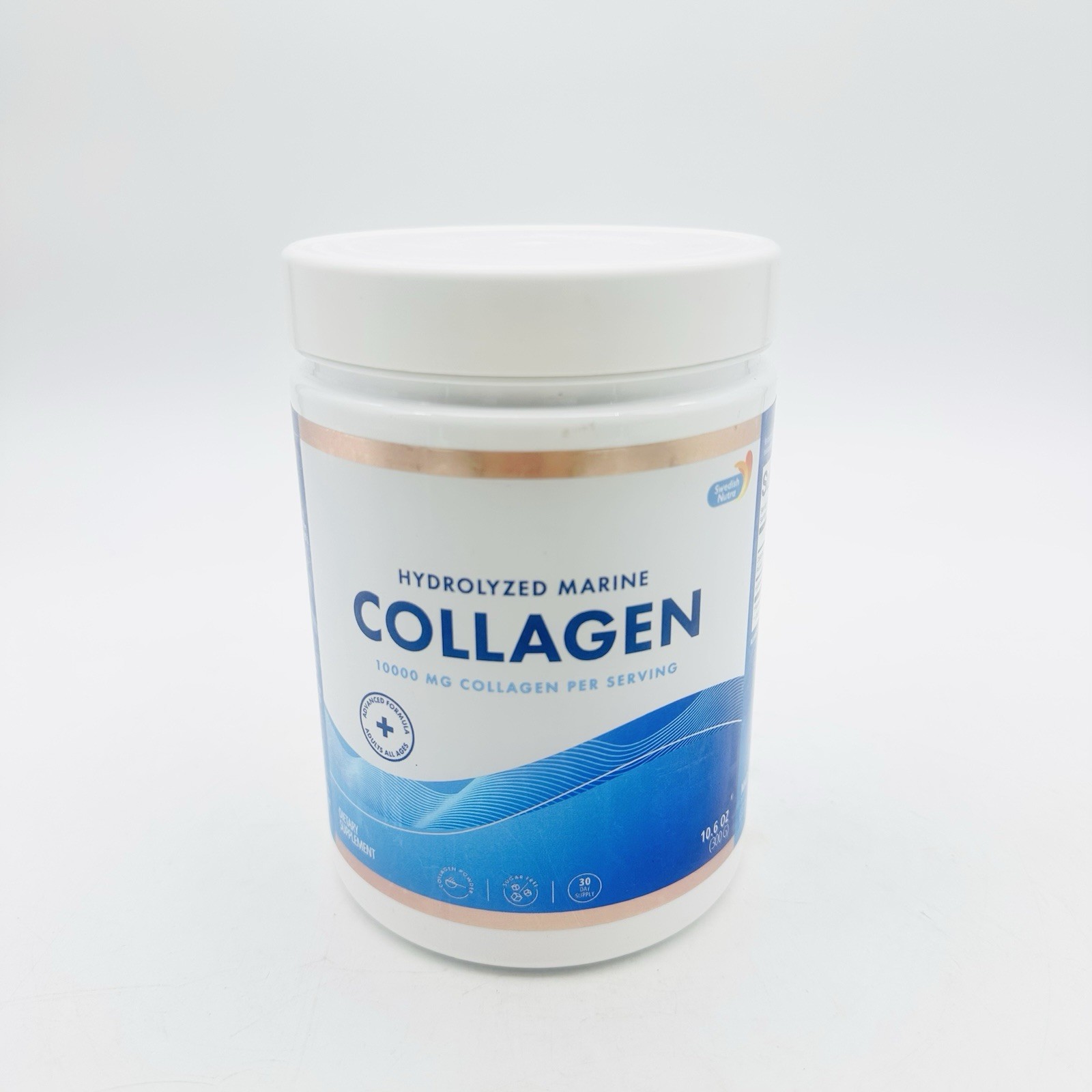 Swedish Nutra Marine Collagen Powder Hair,skin,nails 300 Grams 10000mg servings
