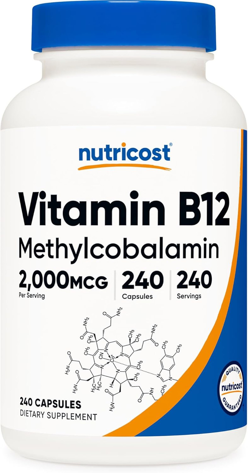 Nutricost Vitamin B12 2000mcg 240 Capsules Methylcobalamin