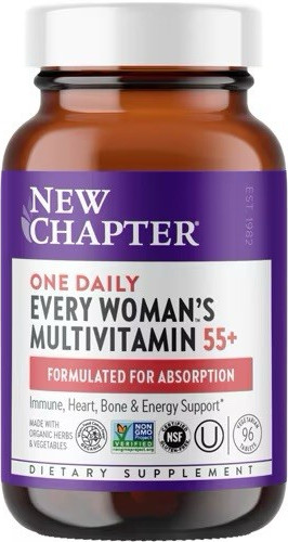 New Chapter Women’s Multivitamin 55+ Tablets Vitamin B12 C E D3 Vegetarian
