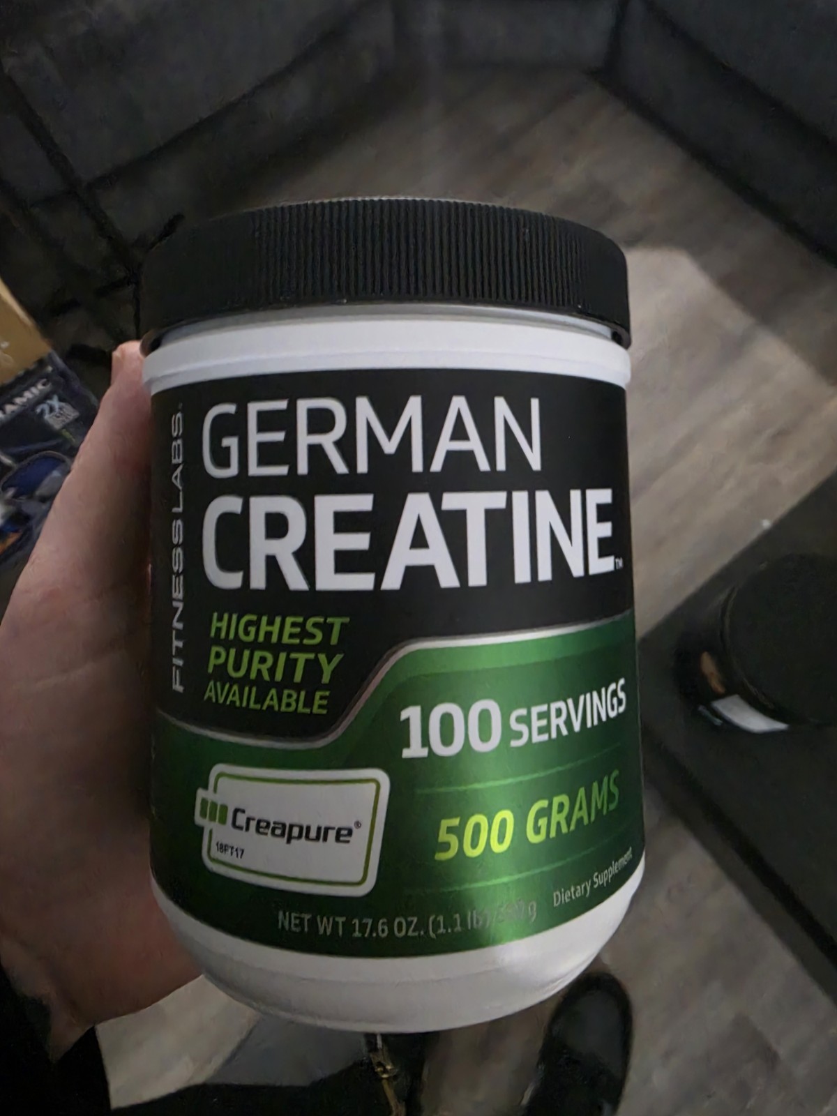 Fitness Labs German Creatine Powder 1.1 lb – 100% Pure Creapure, 100 Servings