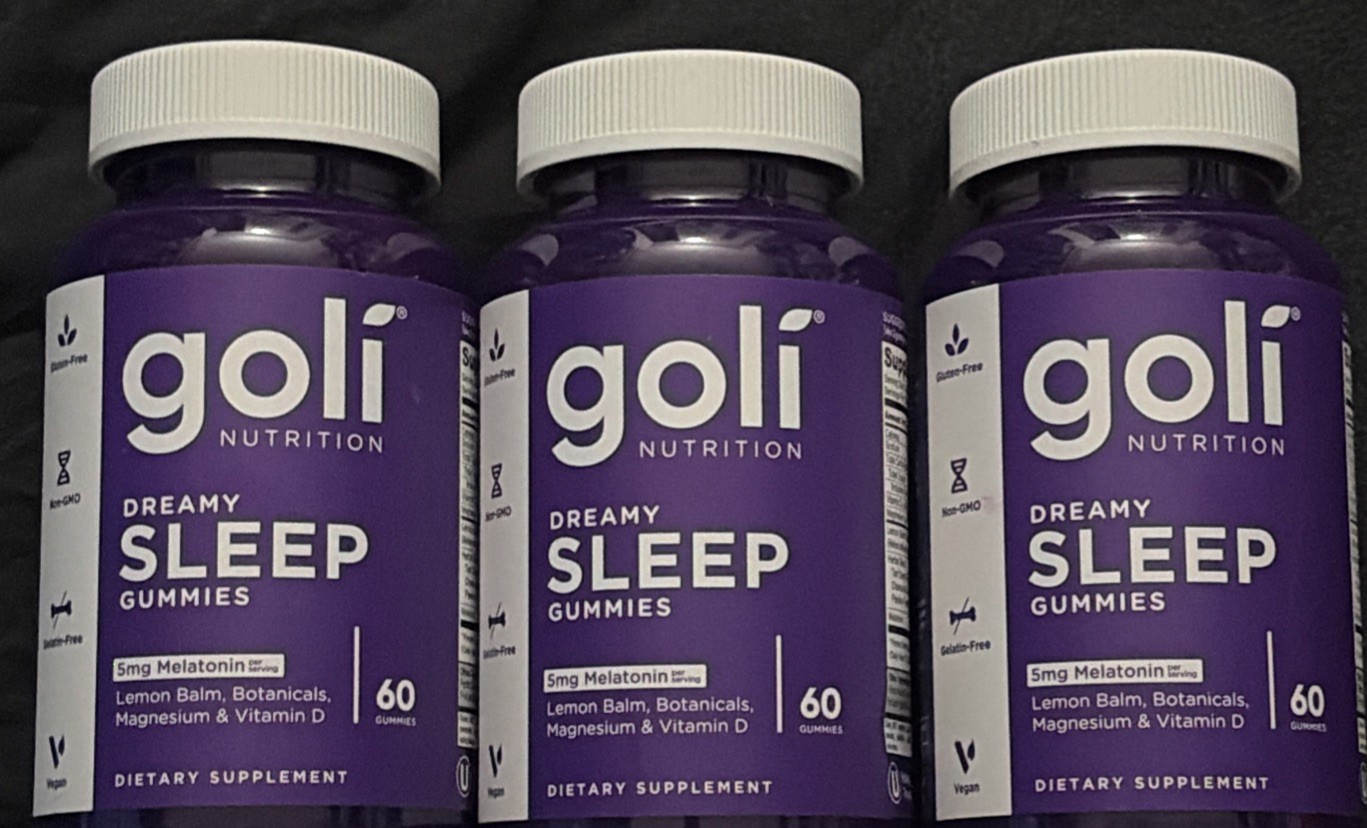 3 Pack GOLI DREAMY SLEEP Melatonin Lemon Balm Magnesium Vitamin D  180 Gummies