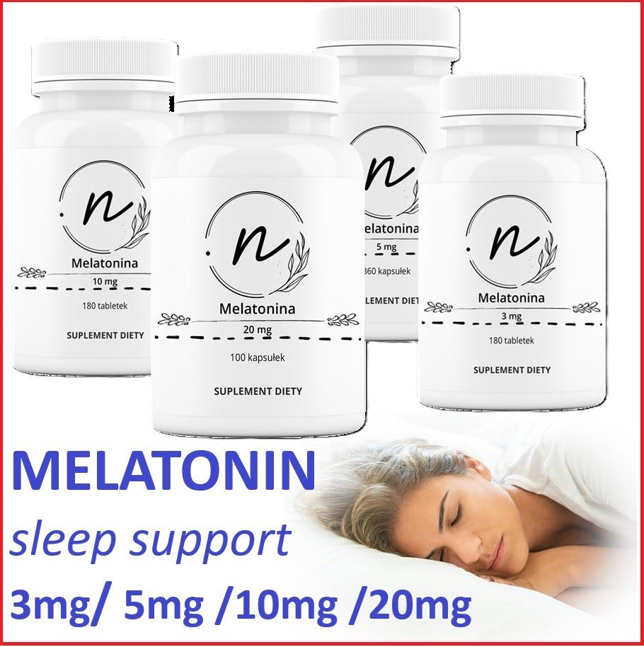 Melatonin  3mg-5mg-10mg 100/180/360 tab caps  Natural Sleep Aid Supplement Rest