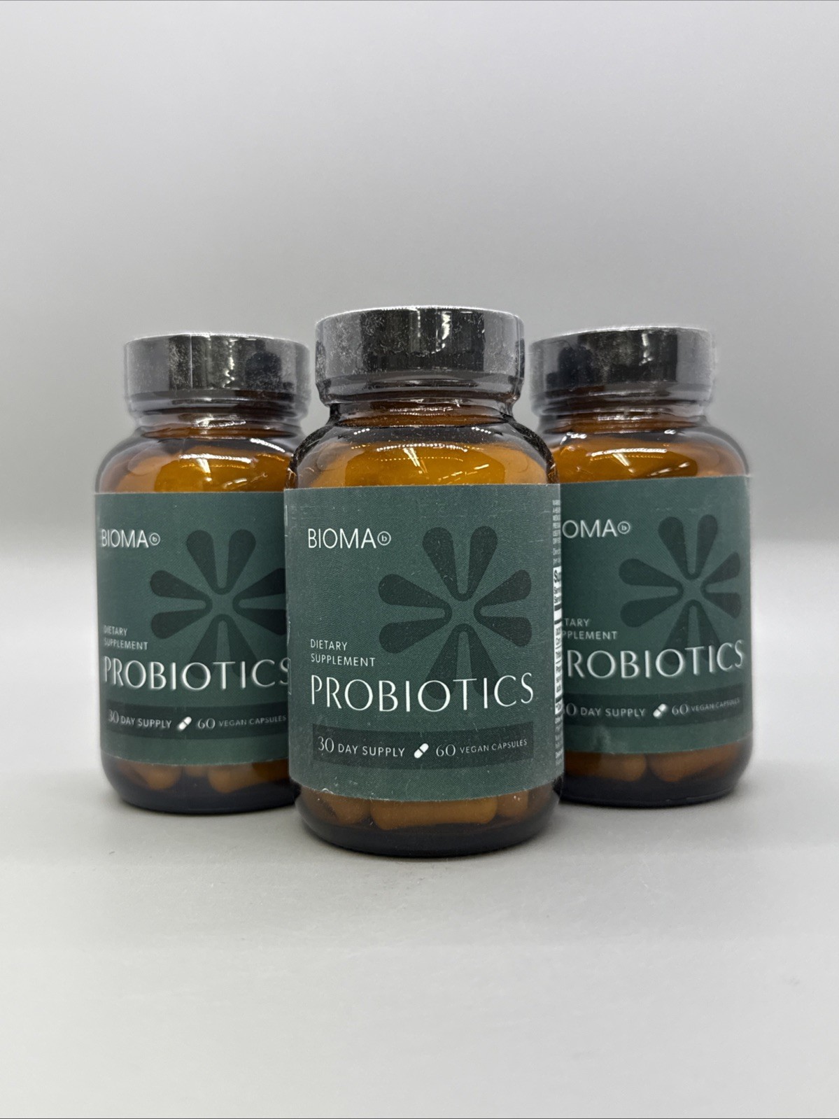 {C28} 3 Pack BIOMA Probiotics Digestive Health Gut Support 30 Caps. per Bottle