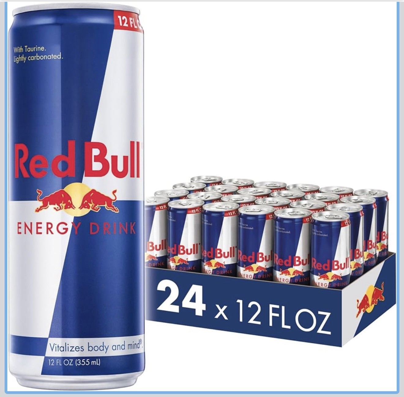 Red Bull Energy Drink with 114mg Caffeine + Taurine & B Vitamins, 12oz, 24 Pack