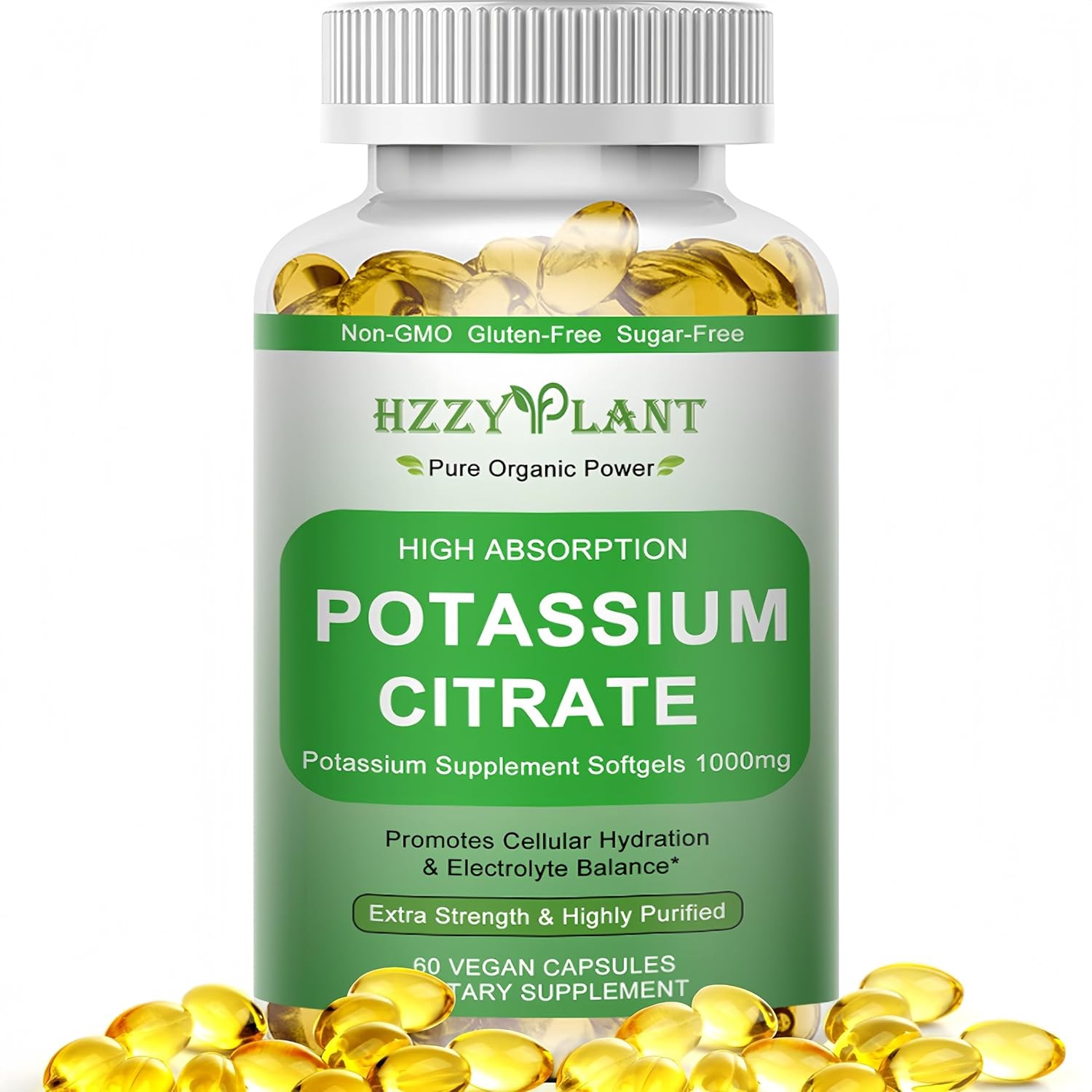 Potassium Supplement Softls, High Absorpt Potassium Citrate 1000mg