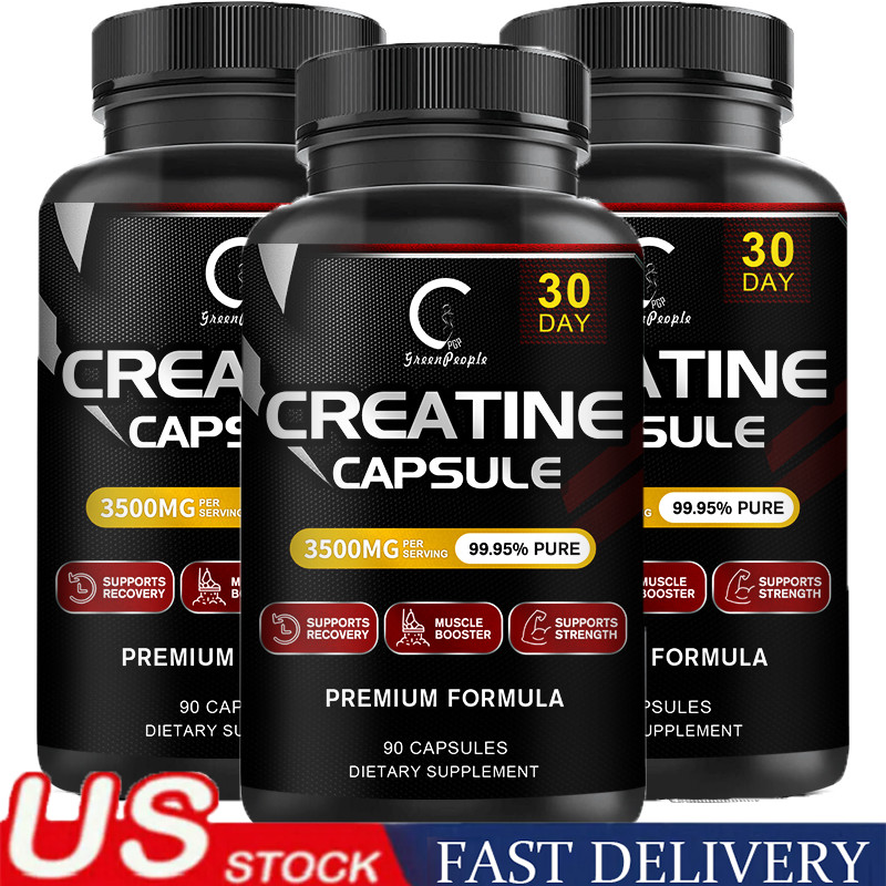 Pure Creatine Monohydrate Capsules – 270 Capsules, 3,500mg per Serving