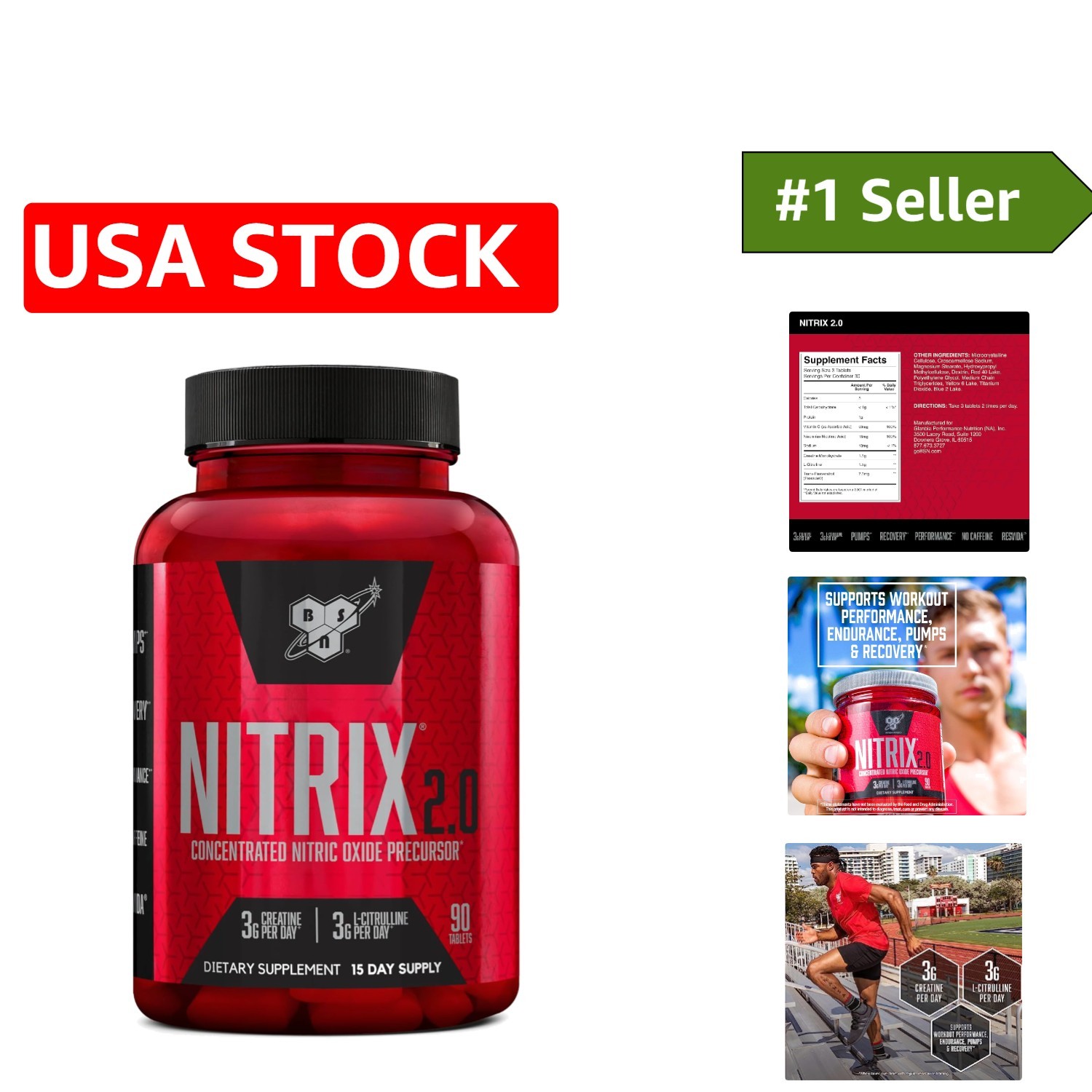 90 Tablets NITRIX 2.0: L-Citrulline & Creatine for Muscle Recovery and Endurance