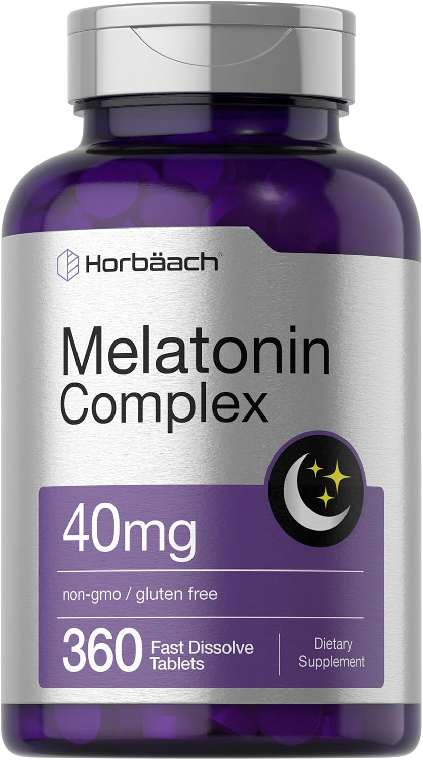 Horbäach Melatonin 40Mg Complex | 360 Fast Dissolve Tablets | Adult Extra Streng