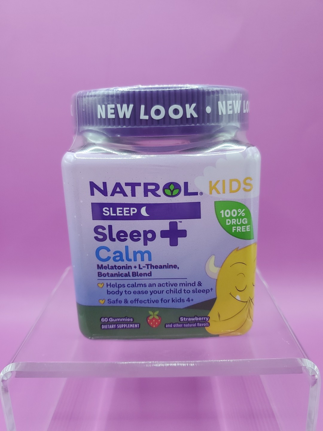Natrol Kids Melatonin Sleep + Calm Aid 60ct Gummies Strawberry Exp 06/26