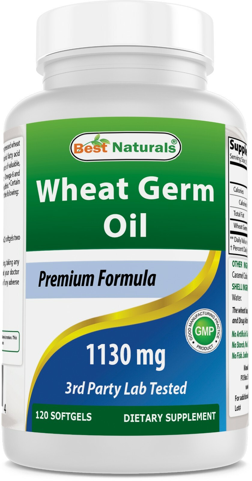 Best Naturals Wheat Germ Oil 1130 mg 120 Softgels