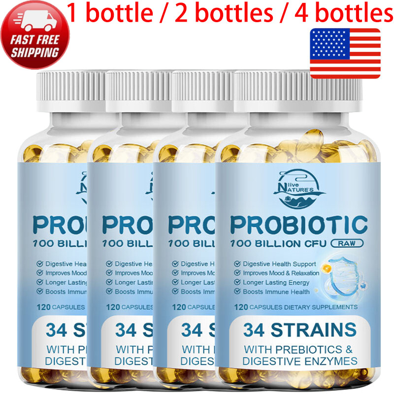 Probiotics 100 Billion CFU Potency Digestive Immune Health 120 Capsules DIGESTIV