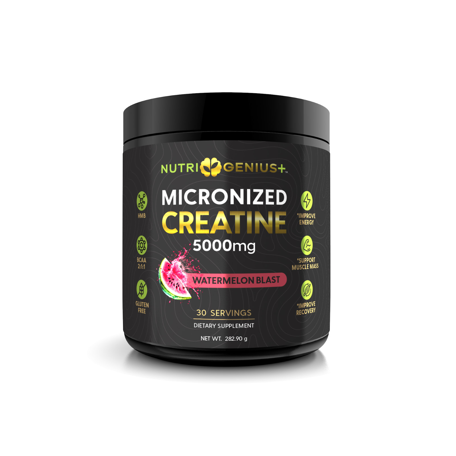 Creatine Monohydrate 5g with BCAAs –Support Muscles, Cellular Energy and Cogniti