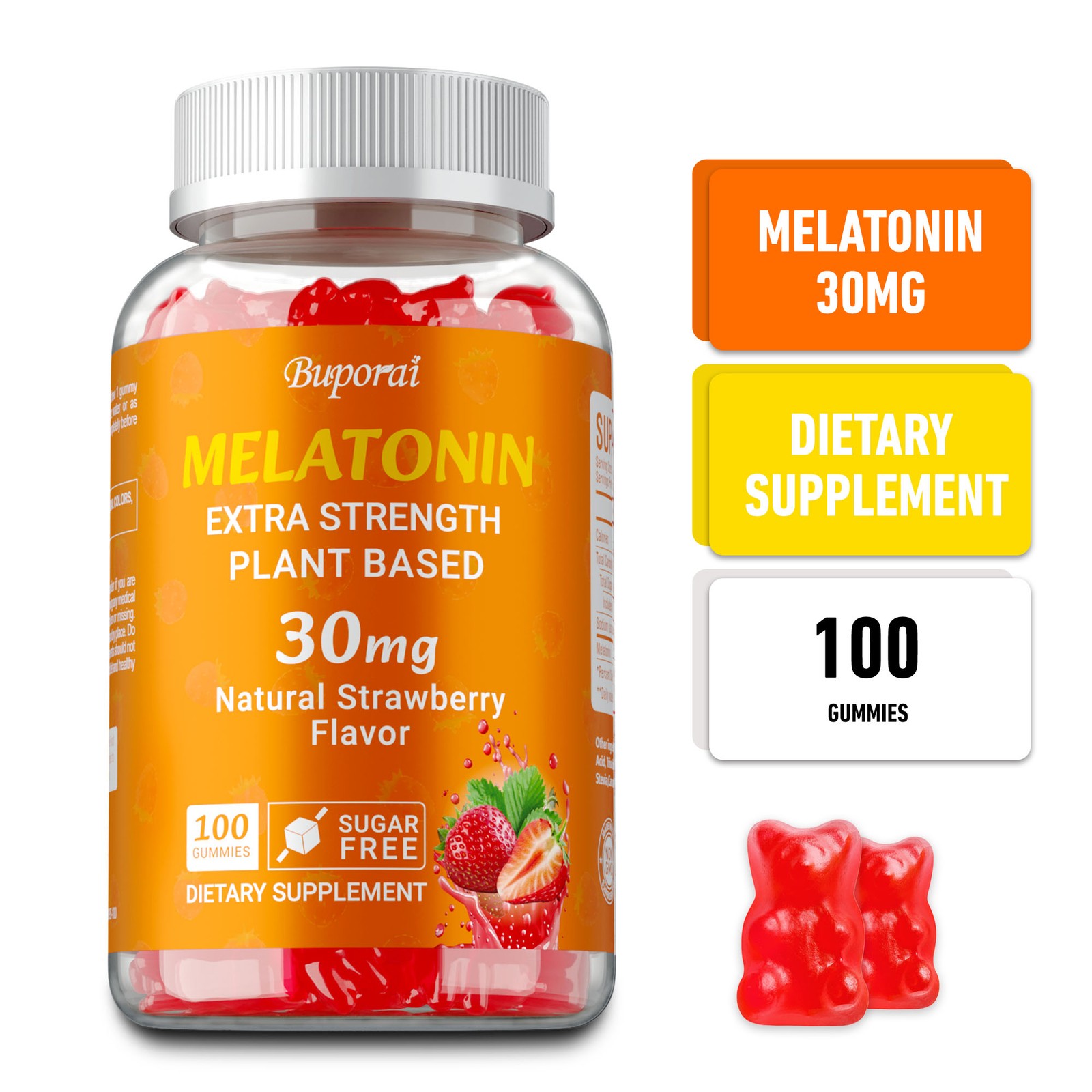 Melatonin Gummies 30mg — Adults Extra Strength Melatonin,Improves Sleep Quality