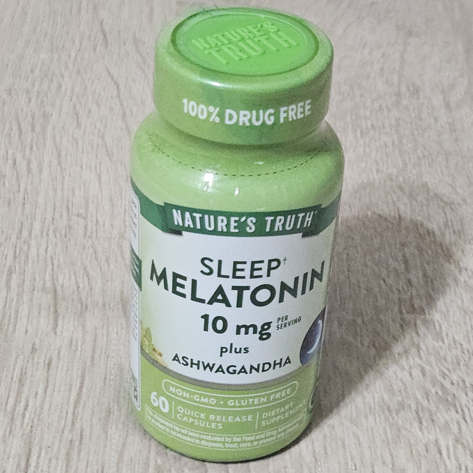 Melatonin 10mg | with Ashwagandha | 60 Capsules | Non-GMO | by Nature’s Truth