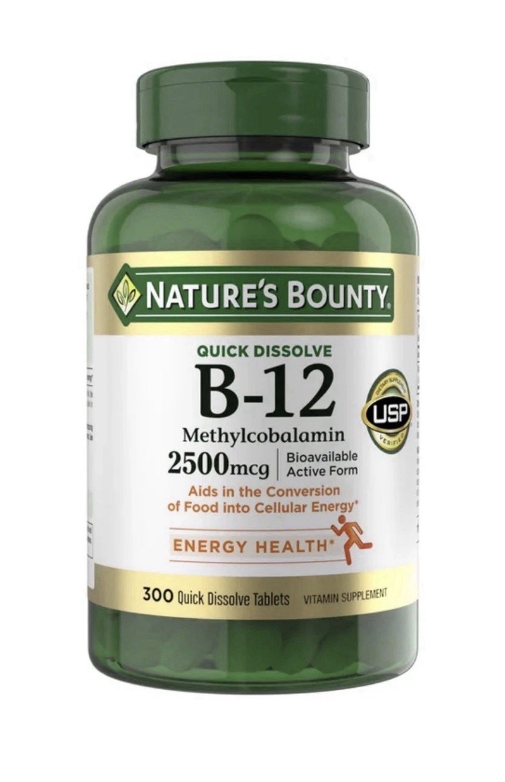 Nature’s Bounty Sublingual Vitamin B-12 2500mcg 300 Tablets Cherry Exp: 1/27