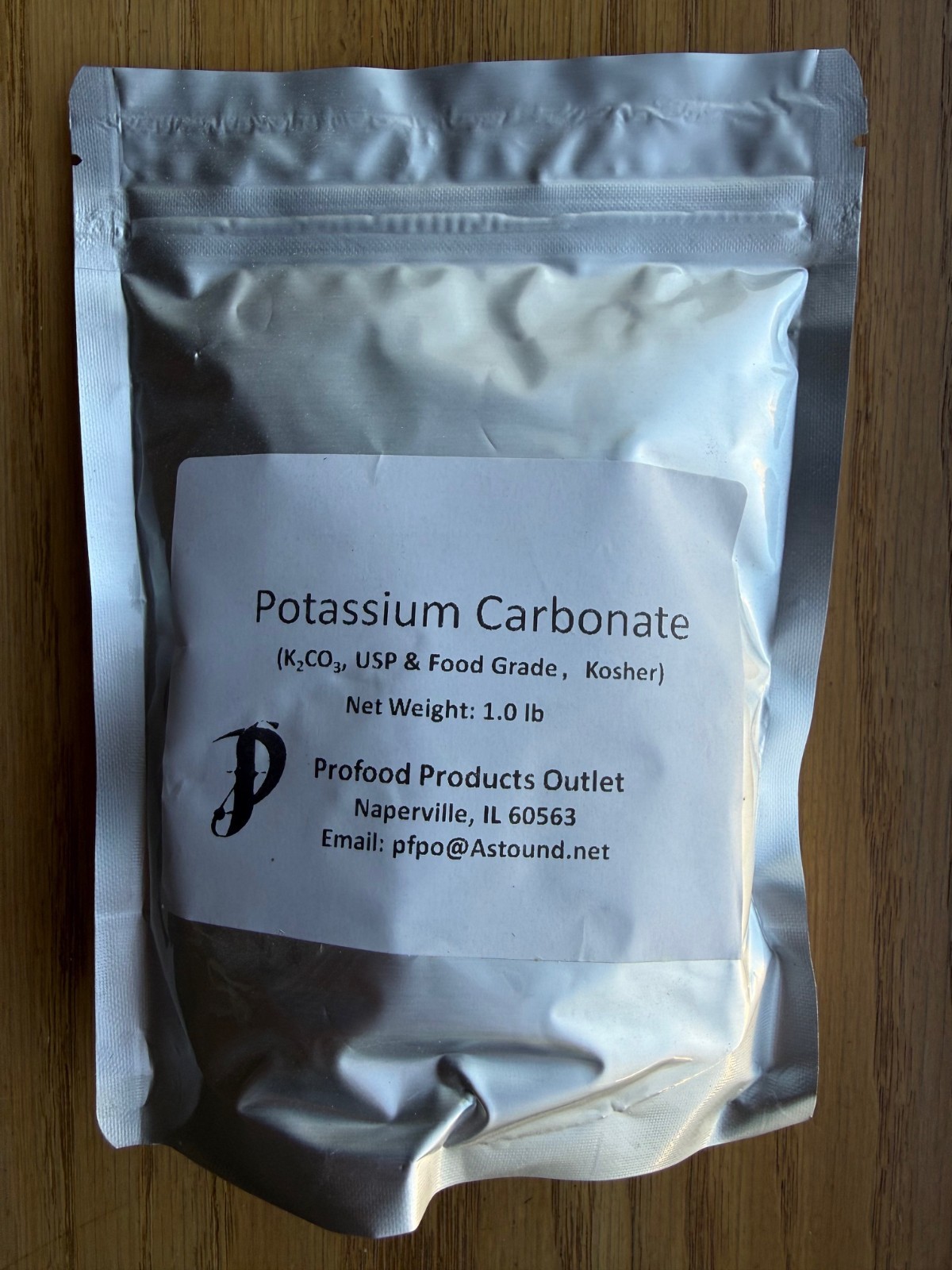 Potassium Carbonate (K2CO3), USP& Food Grade, 99.5% purity! 1.0 lb pouch