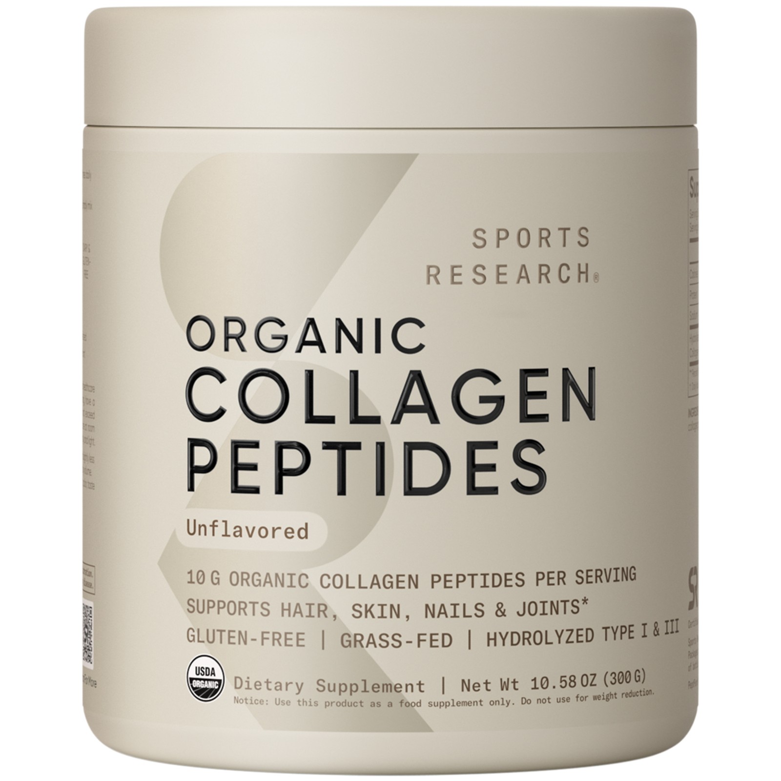 SR Organic Collagen Peptides Type I & III Protein from Grass-Fed Cows Unflavored