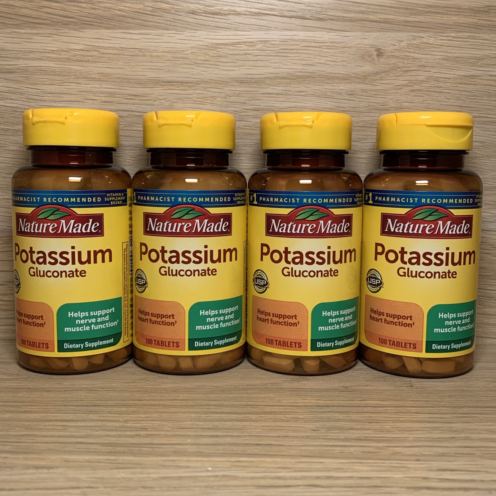 4 Pack Potassium Gluconate 550mg 400 Tablets (4×100) Exp 07/2029 Sealed